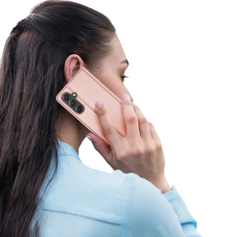 Wallet case with stand for Samsung Galaxy S23 FE Dux Ducis Skin Pro - pinkeng