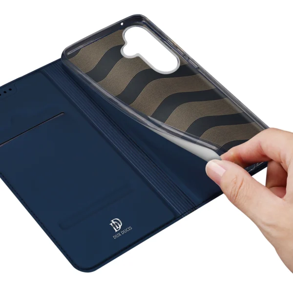 Wallet case with stand for Samsung Galaxy S23 FE Dux Ducis Skin Pro - blueeng