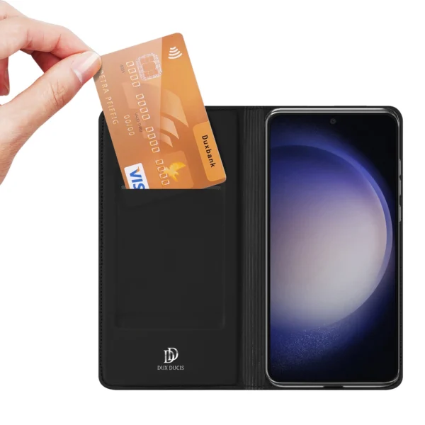 Wallet case with stand for Samsung Galaxy S23 FE Dux Ducis Skin Pro - blackeng
