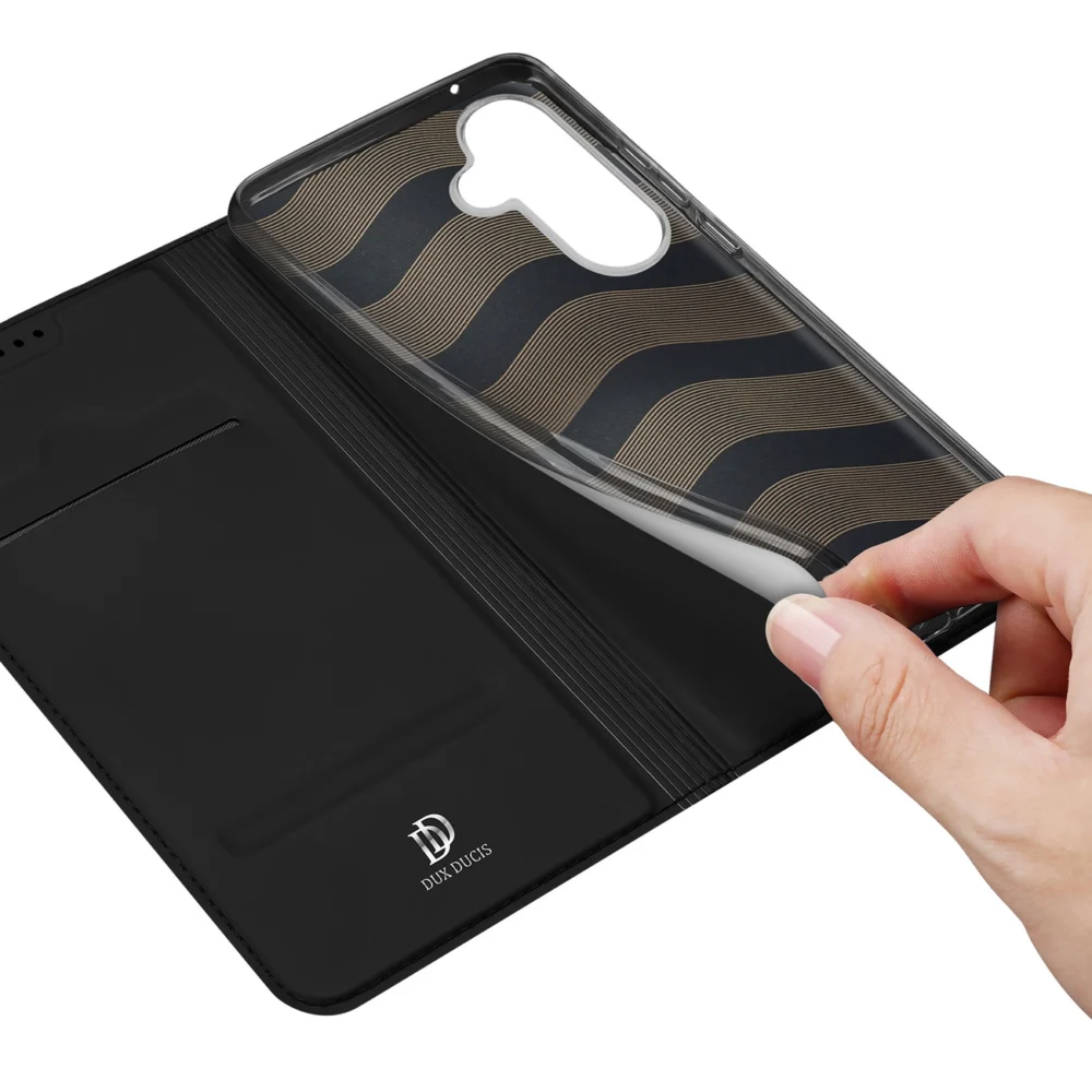 Wallet case with stand for Samsung Galaxy S23 FE Dux Ducis Skin Pro - blackeng