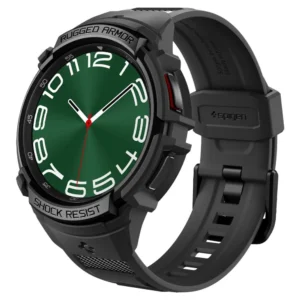 Spigen Rugged Armor Pro Case with Strap for Samsung Galaxy Watch 6 Classic (47mm) - Blackeng