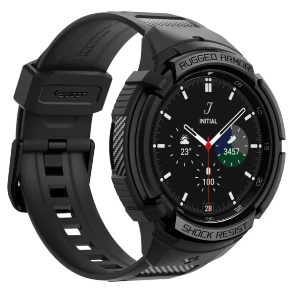 Spigen Rugged Armor Pro Case with Strap for Samsung Galaxy Watch 6 Classic (47mm) - Blackeng