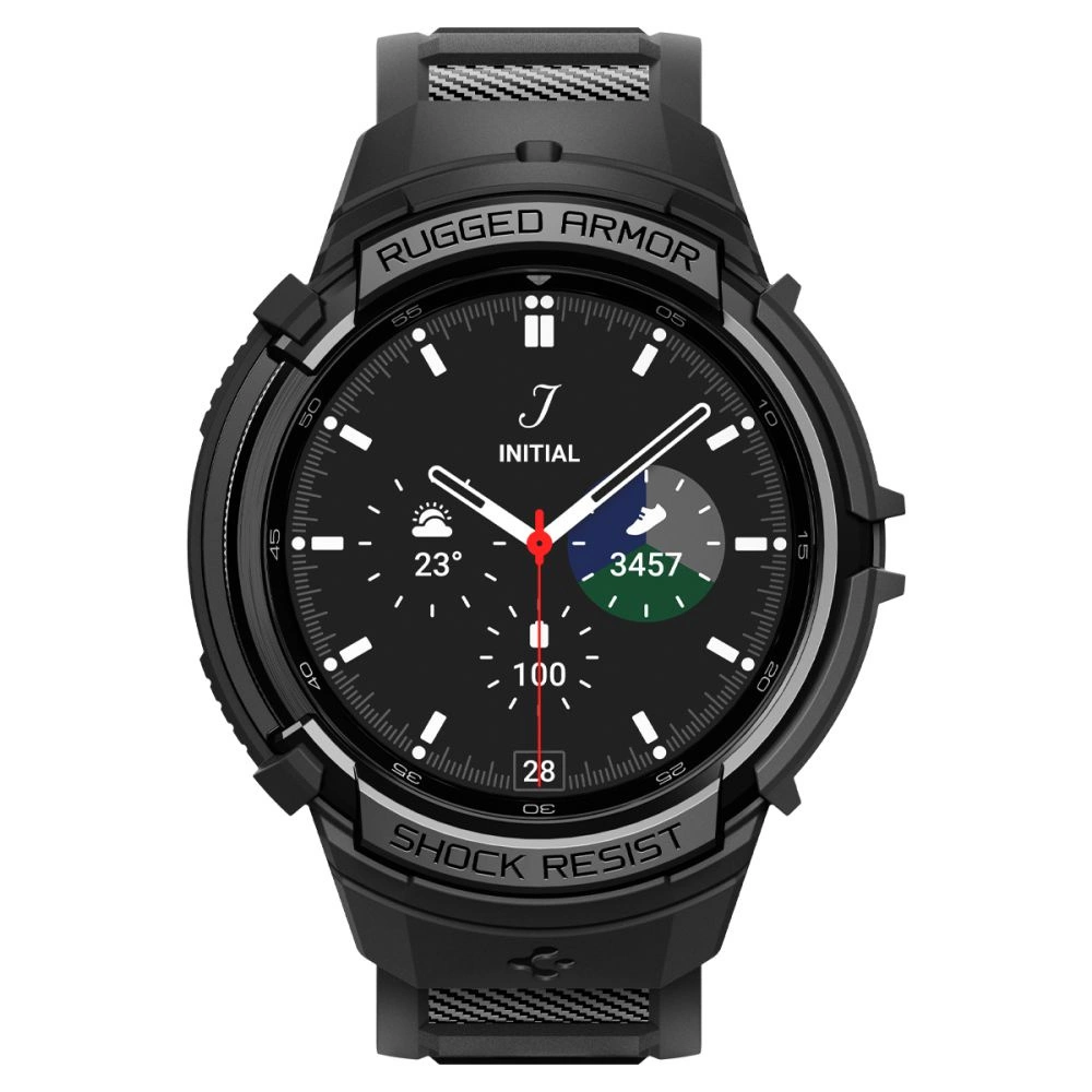 Spigen Rugged Armor Pro Case with Strap for Samsung Galaxy Watch 6 Classic (47mm) - Blackeng