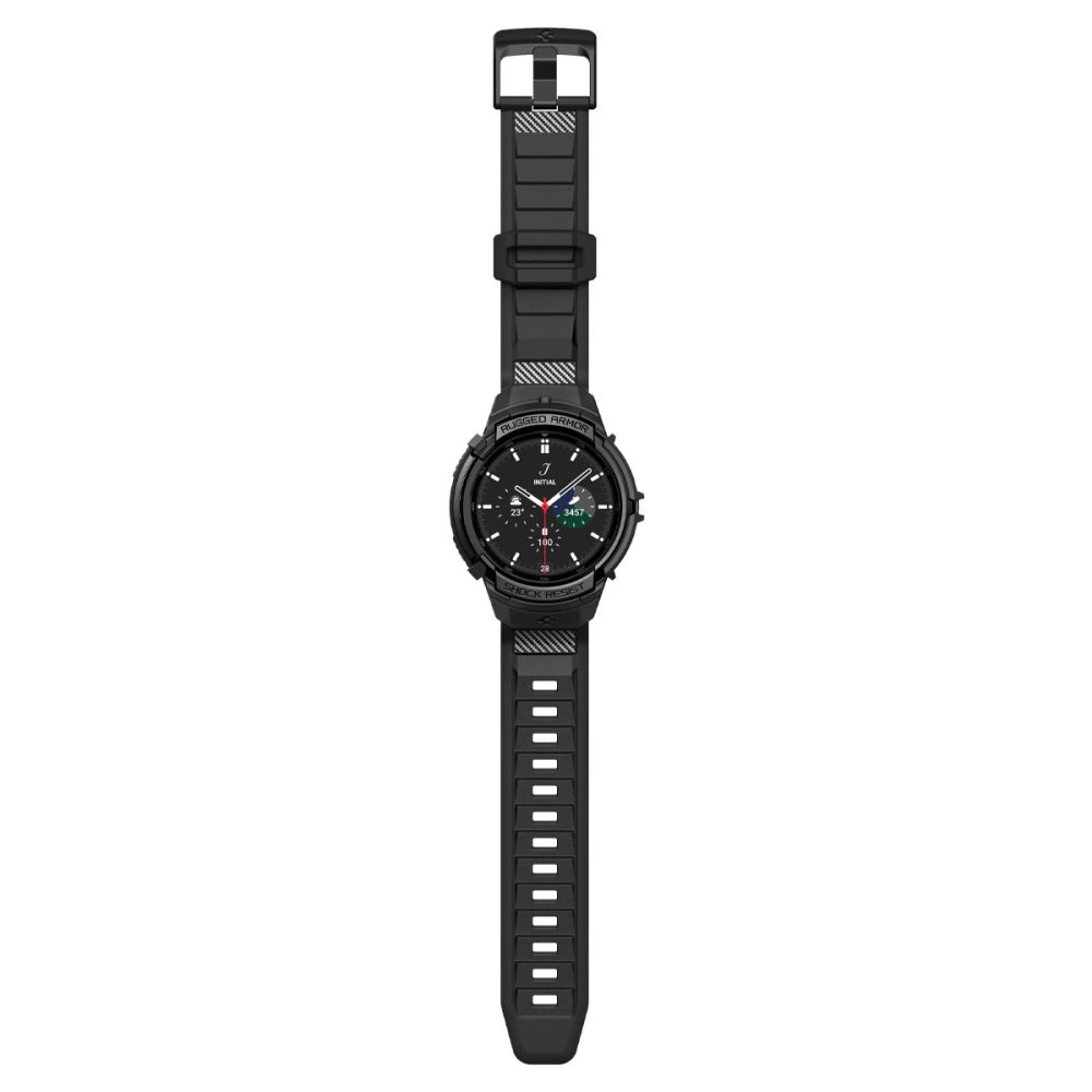 Spigen Rugged Armor Pro Case with Strap for Samsung Galaxy Watch 6 Classic (47mm) - Blackeng