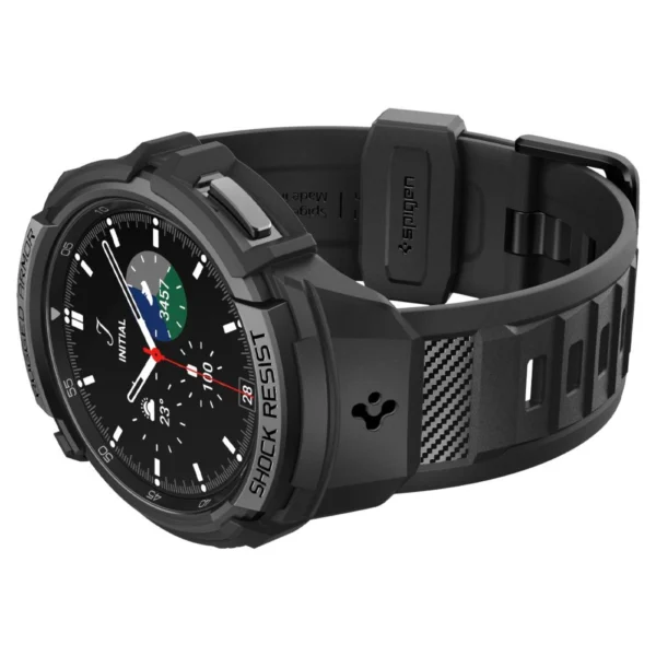 Spigen Rugged Armor Pro Case with Strap for Samsung Galaxy Watch 6 Classic (47mm) - Blackeng