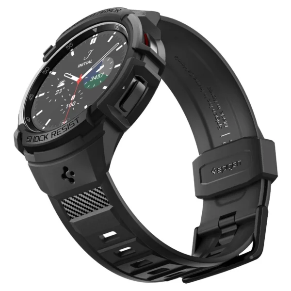 Spigen Rugged Armor Pro Case with Strap for Samsung Galaxy Watch 6 Classic (47mm) - Blackeng