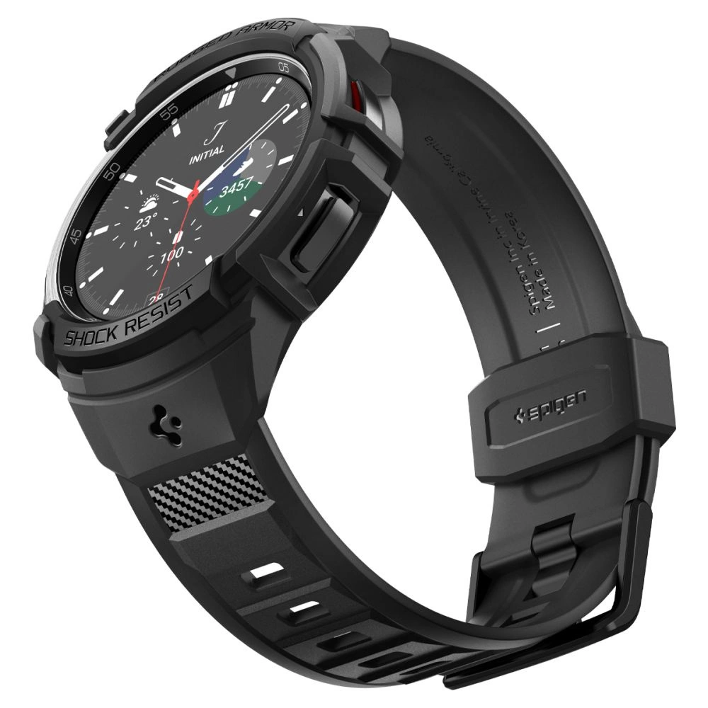 Spigen Rugged Armor Pro Case with Strap for Samsung Galaxy Watch 6 Classic (47mm) - Blackeng