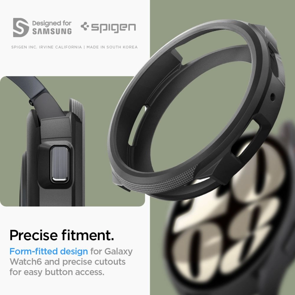 Spigen Liquid Air Case for Samsung Galaxy Watch 6 (44mm) - Matte Blackeng