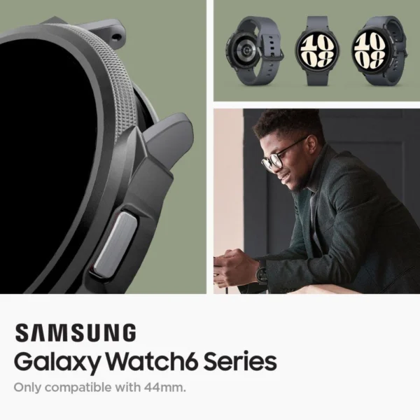 Spigen Liquid Air Case for Samsung Galaxy Watch 6 (44mm) - Matte Blackeng