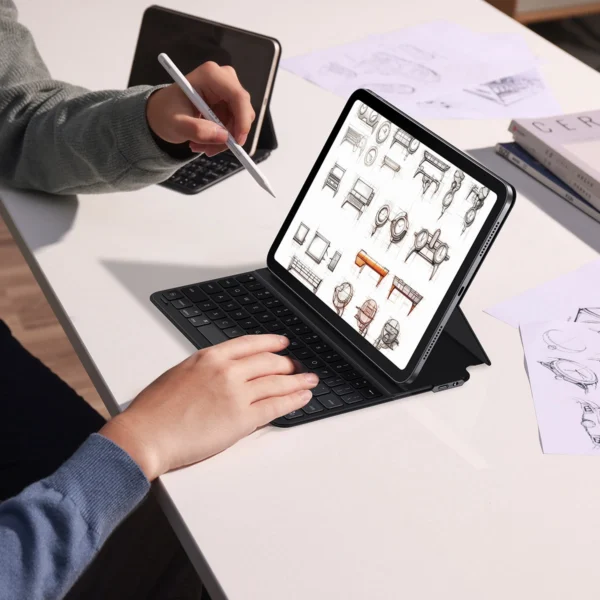 Baseus Brilliance Series keyboard case for iPad Pro 12.9'' (2022/2021/2020/2019) + USB-C cable - blackeng