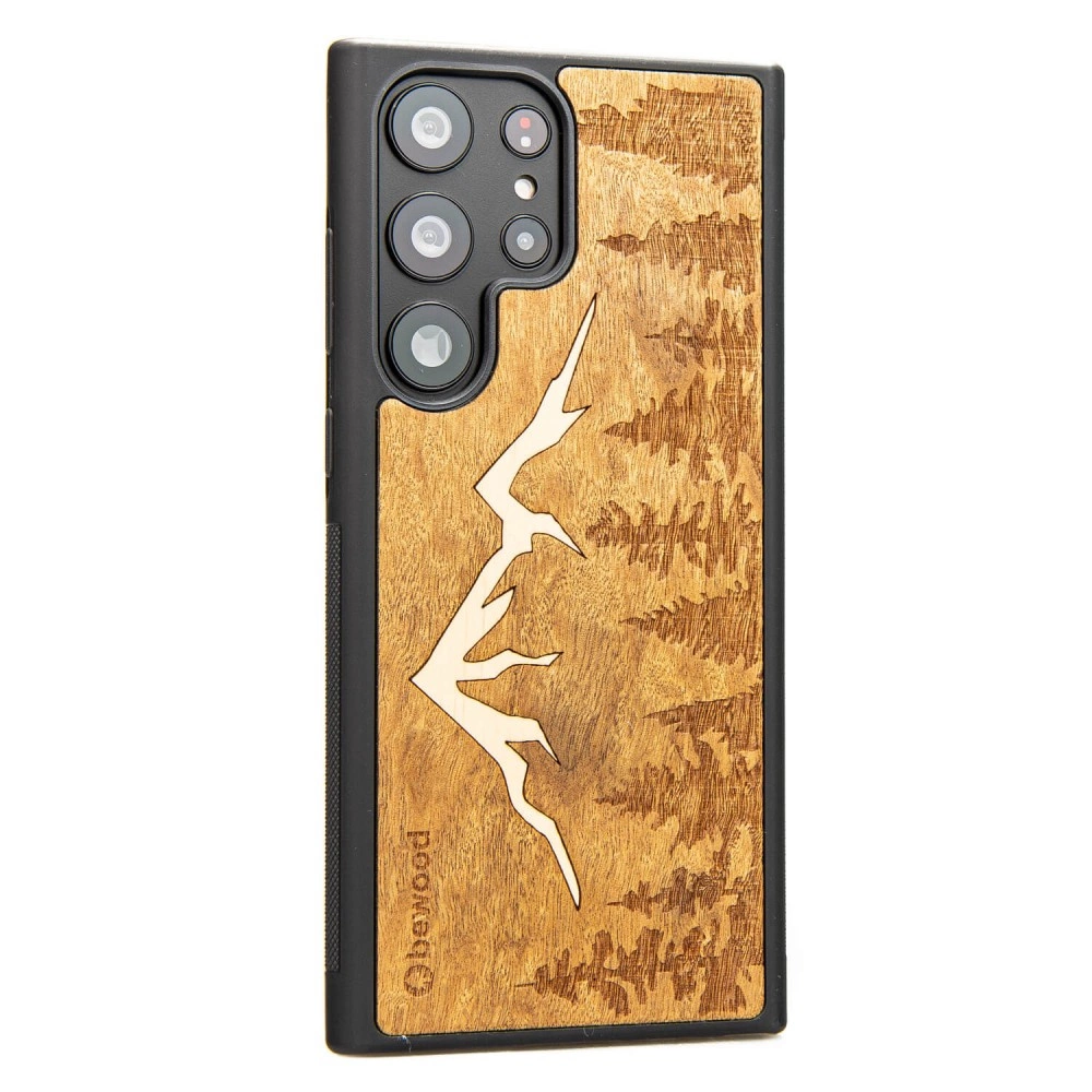 Wooden case for Samsung Galaxy S23 Ultra Bewood Mountains Imbuiaeng