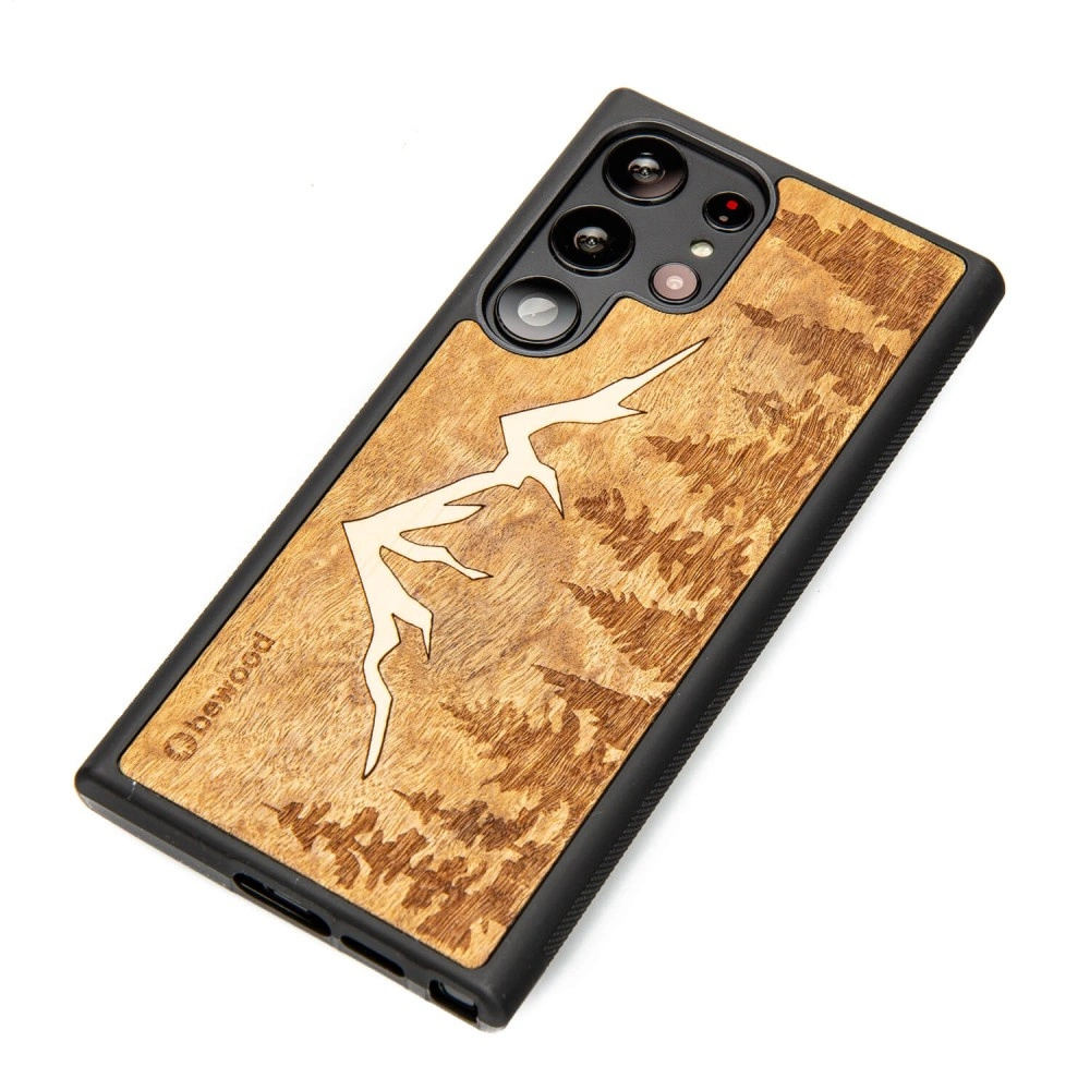 Wooden case for Samsung Galaxy S23 Ultra Bewood Mountains Imbuiaeng