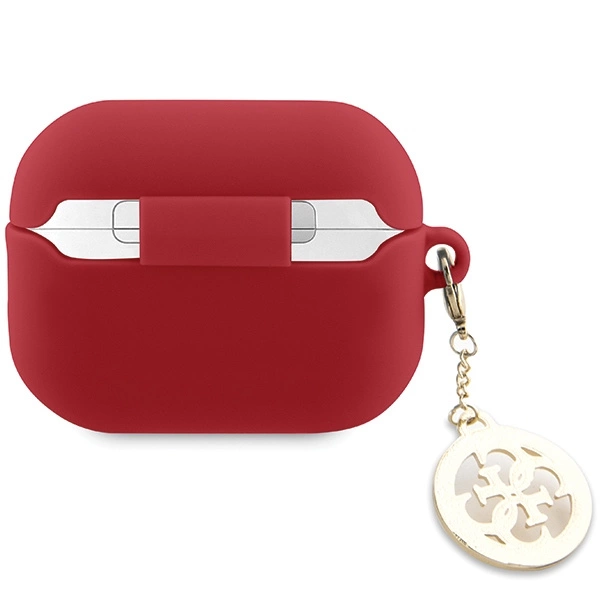 Guess GUAP23DSLGHDF AirPods Pro 2 cover red 3D Rubber 4G Diamond Charmeng