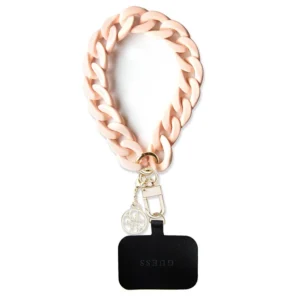 Guess GUOUCBMC4MP Universal Big Hand Strap case - pink Acrylic 4G Charmeng