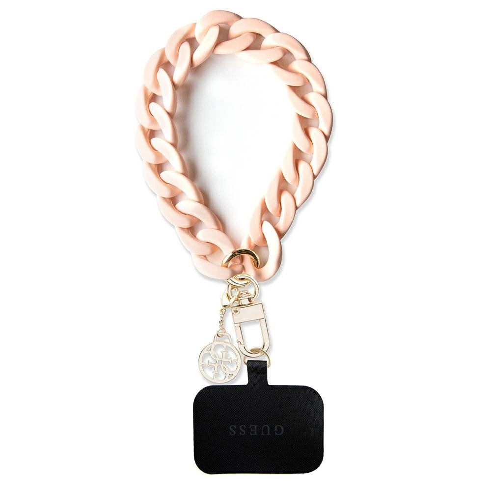 Guess GUOUCBMC4MP Universal Big Hand Strap case - pink Acrylic 4G Charmeng