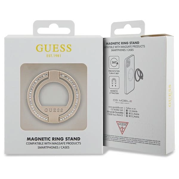 Guess MagSafe Ring stand GUMRSALDGD gold/gold Rhinestoneeng