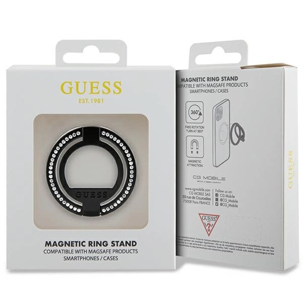 Guess MagSafe Ring stand GUMRSALDGK black/black Rhinestoneeng