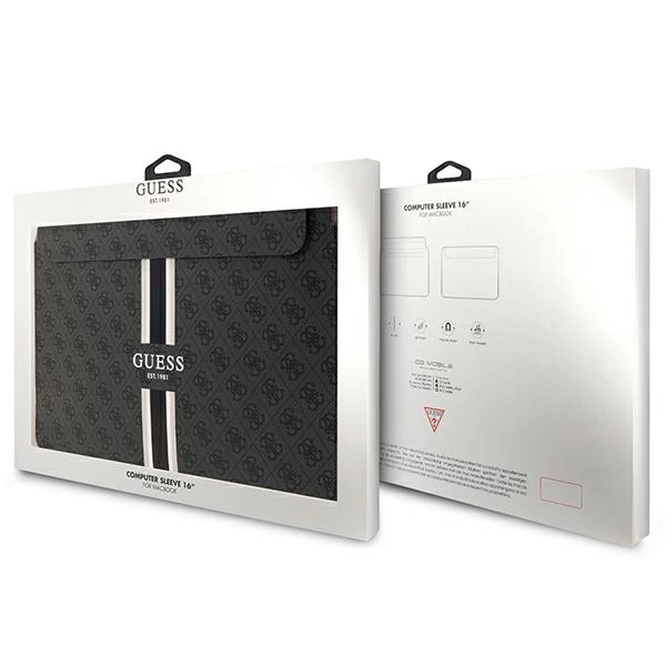 Guess 4G Printed Stripes cover for a 16" laptop - blackeng