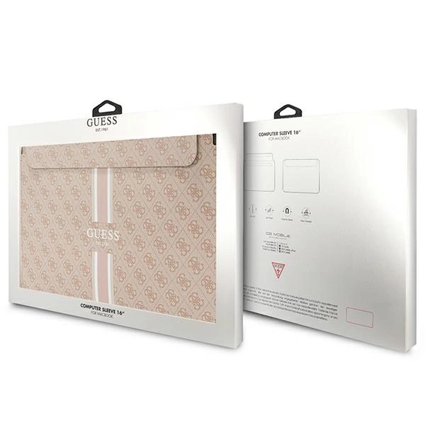 Guess 4G Printed Stripes cover for a 16" laptop - pinkeng