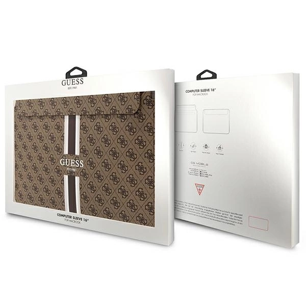 Guess 4G Printed Stripes cover for a 16" laptop - browneng