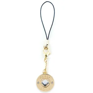 Guess case GUCPMHGLD Phone Strap Heart Diamond Charm with Rhinestoneseng