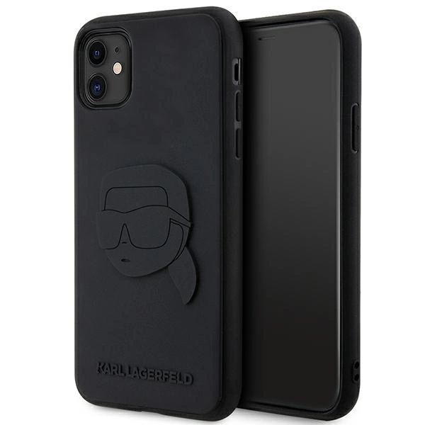 Karl Lagerfeld KLHCN613DRKNK iPhone 11 / Xr 6.1" black/black hardcase Rubber Karl Head 3Deng