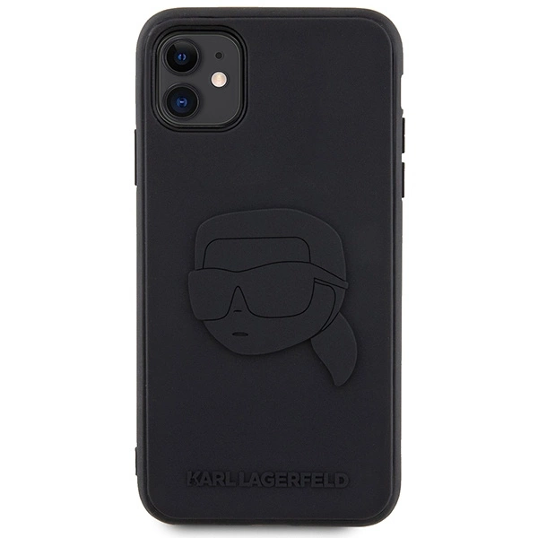Karl Lagerfeld KLHCN613DRKNK iPhone 11 / Xr 6.1" black/black hardcase Rubber Karl Head 3Deng