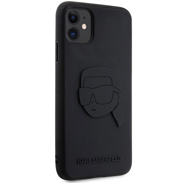 Karl Lagerfeld KLHCN613DRKNK iPhone 11 / Xr 6.1" black/black hardcase Rubber Karl Head 3Deng