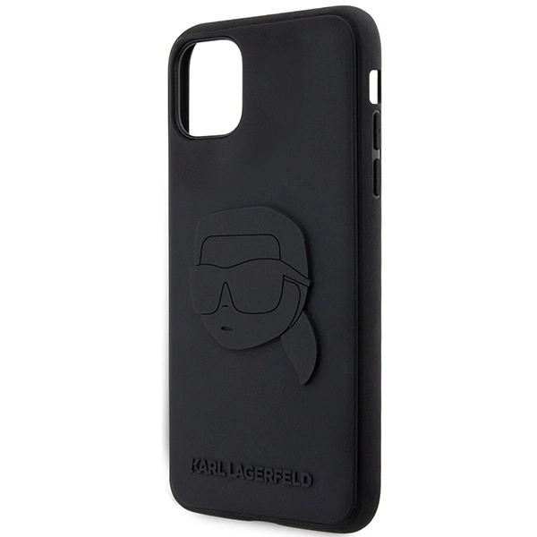 Karl Lagerfeld KLHCN613DRKNK iPhone 11 / Xr 6.1" black/black hardcase Rubber Karl Head 3Deng