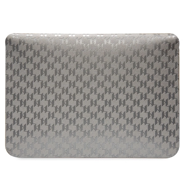 Karl Lagerfeld Saffiano Monogram Choupette case for a 14" laptop - silvereng