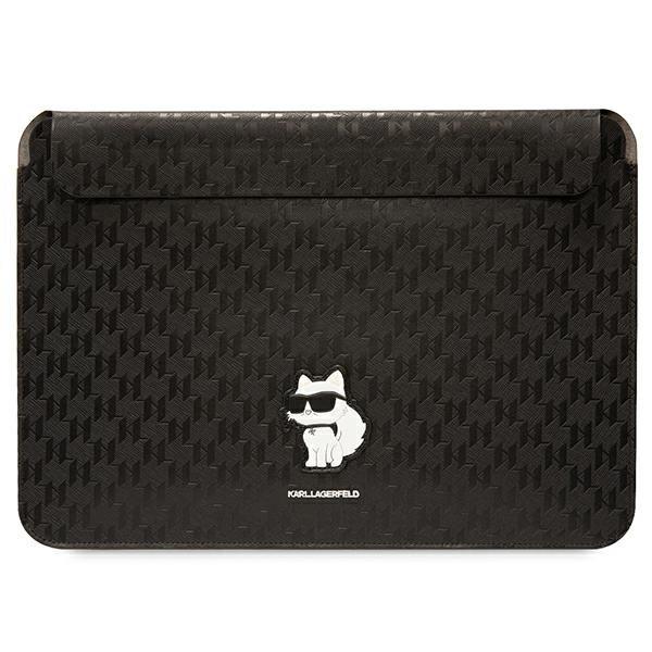 Karl Lagerfeld Saffiano Monogram Choupette case for a 14" laptop - blackeng