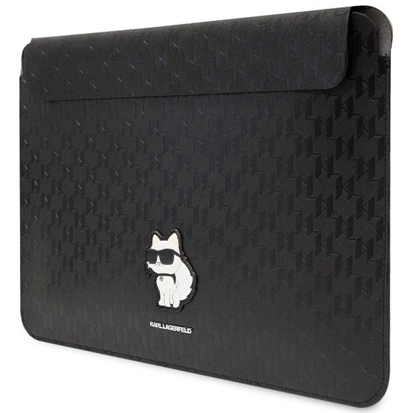 Karl Lagerfeld Saffiano Monogram Choupette case for a 14" laptop - blackeng
