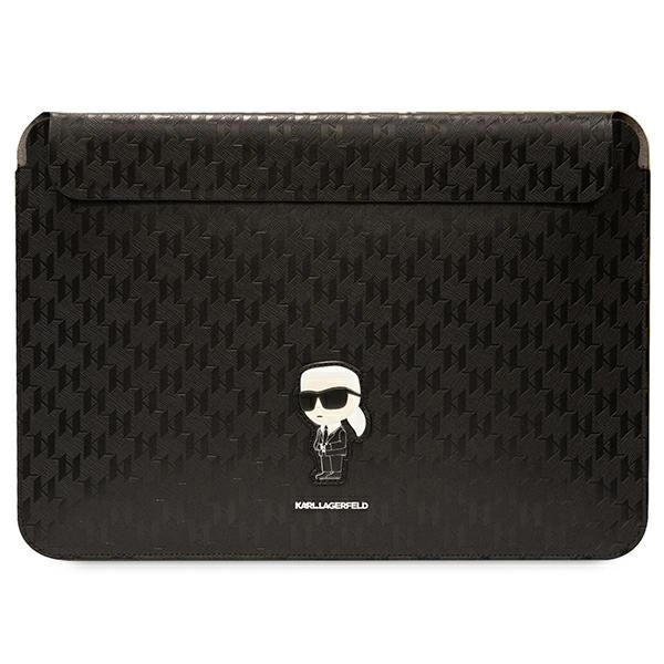 Karl Lagerfeld Saffiano Monogram Ikonik case for a 14" laptop - blackeng