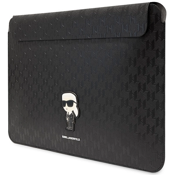 Karl Lagerfeld Saffiano Monogram Ikonik case for a 14" laptop - blackeng