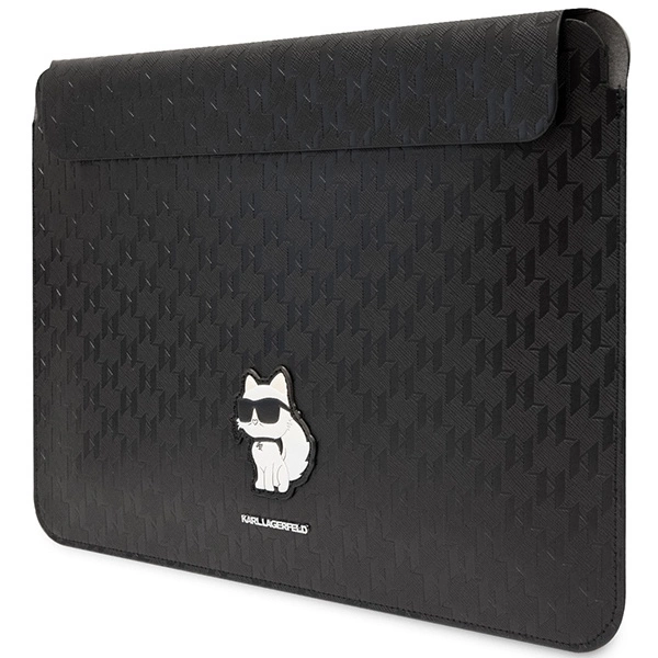Karl Lagerfeld Saffiano Monogram Choupette case for a 16" laptop - blackeng