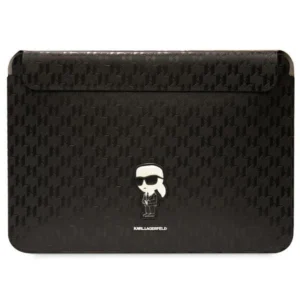 Karl Lagerfeld Saffiano Monogram Ikonik case for a 16" laptop - blackeng