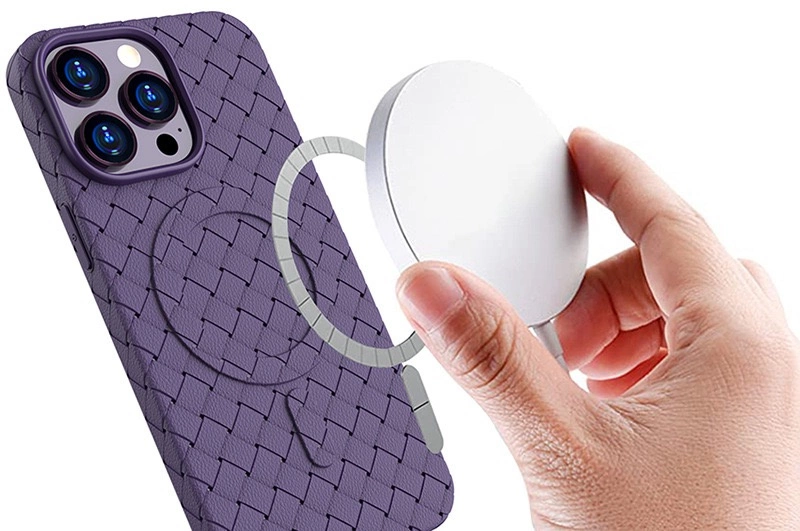MagSafe Woven Case for iPhone 15 Pro - purpleeng