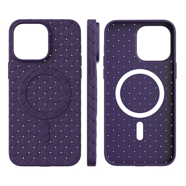 MagSafe Woven Case for iPhone 15 Pro - purpleeng