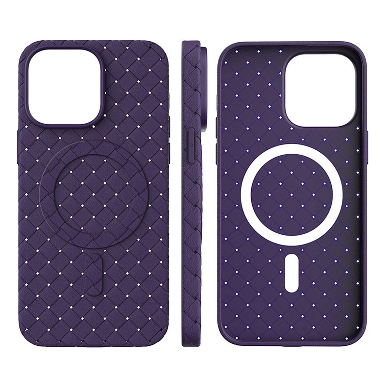 MagSafe Woven Case for iPhone 15 Pro - purpleeng