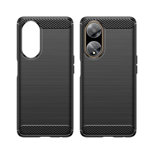 Flexible carbon pattern case for Oppo A98 5G Carbon Case - blackeng