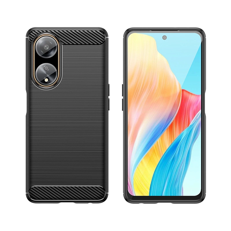 Flexible carbon pattern case for Oppo A98 5G Carbon Case - blackeng