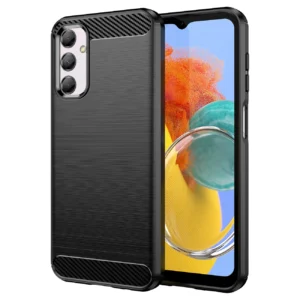 Flexible carbon pattern case for Samsung Galaxy M14 Carbon Case - blackeng