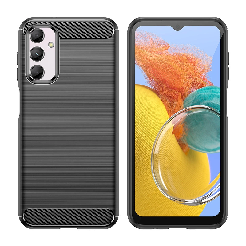 Flexible carbon pattern case for Samsung Galaxy M14 Carbon Case - blackeng