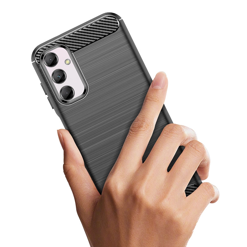 Flexible carbon pattern case for Samsung Galaxy M14 Carbon Case - blackeng