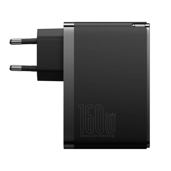 Baseus GaN5 Pro GaN charger 2x USB-C / USB-A 160W - black + USB-C - USB-C 240W cable - blackeng