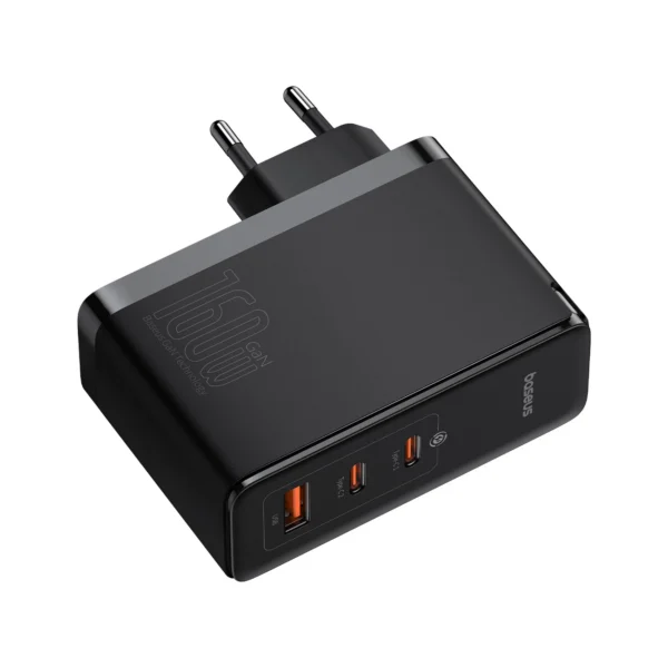 Baseus GaN5 Pro GaN charger 2x USB-C / USB-A 160W - black + USB-C - USB-C 240W cable - blackeng