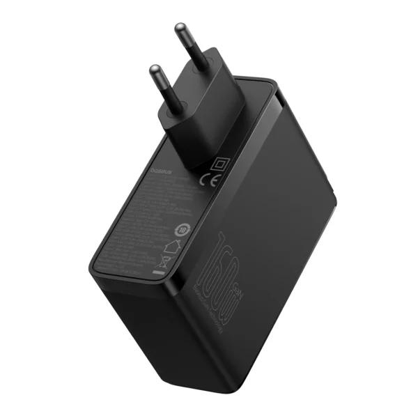 Baseus GaN5 Pro GaN charger 2x USB-C / USB-A 160W - black + USB-C - USB-C 240W cable - blackeng