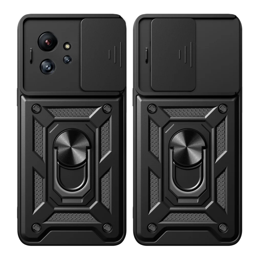Hybrid Armor Camshield case for Infinix Zero Ultra with camera cover - blackeng