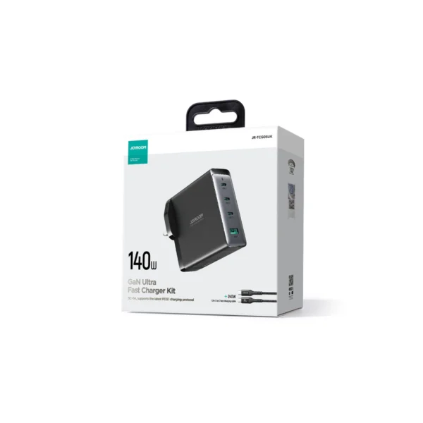 GaN charger UK Joyroom JR-TCG05UK 140W 3x USB-C USB-A + USB-C / USB-C cable 240W 1.2meng