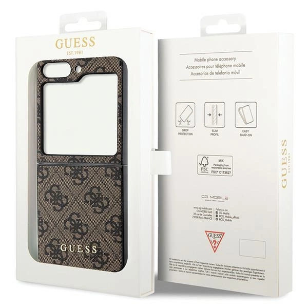 Guess 4G Charms Collection case for Samsung Galaxy Z Flip 5 - browneng